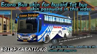 Bus Simulator Indonesia Econo blue paint bus skin for 1st bus//BSIBP on fire🔥//BSIBP Creations