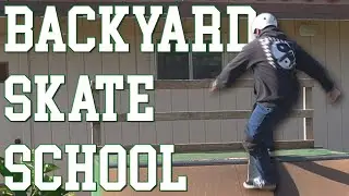 First Half Cab Rock Fakie! - Backyard Skate School