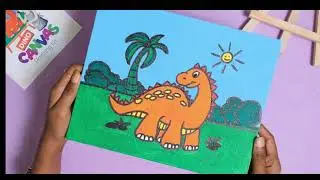 DIY DINO CANVAS PAINTING KIT | STEP BY STEP TUTORIAL | CREATIVE JACK