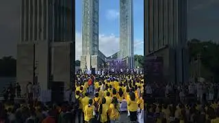 Banyak kuning kuning kirain apa, ternyata warga UPR menguningkan Bundaran Besar Palangka Raya 🥶🙀💥🙌