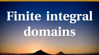 Finite integral domains