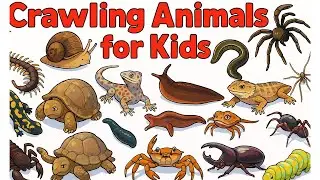 WILD Crawling Bugs And Animals For Kids In English 