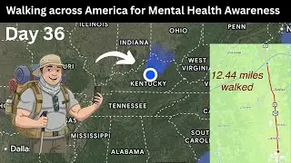 Day 36 of walk solo across America for Mental Health Awareness 