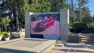 LED Experts Group: Outdoor Pool LED Wall Project