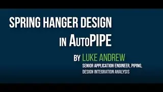 Spring Hanger Design in AutoPIPE