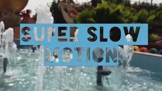Slow motion water fountain- reverse flow fountain