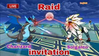🔴Live Solgaleo & Cool mega Charizard Raid invitation 🎯  by |#raj4t5 in  pokemon go