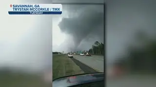 Watch: Man Captures Large Tornado Crossing Highway In Savannah, GA