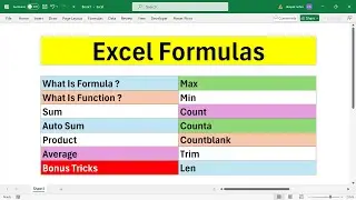 Excel Formulas and Functions For Beginners (Hindi) | Excel Formulas | Excel Formula Tutorial