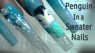 Cracked ice nails | Ice Blue Acrylic Nails for Beginners
