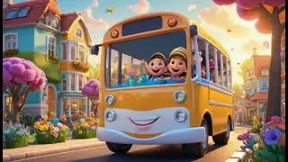 Wheels on the Bus Sunset Route Ride | English Nursery Rhyme | Kids Songs | Baby Music