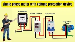 Single phase voltage protection device for motor