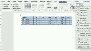 Apa Tables Tutorial