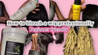 HOW TO BLEACH A WIG|PREP FOR COLORING|| BEGINNER FRIENDLY #wigs #colorist
