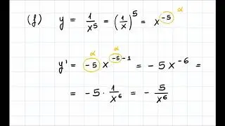 Le Derivate Fondamentali  - Derivate delle Funzioni Algebriche Elementari