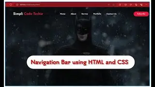 How to Create a Nav Bar using HTML and CSS | SimpliCodeTechie | HTML | CSS
