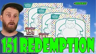 OPENING 3 ETB'S OF POKEMON 151 TO REDEEM MYSELF!!! +GIVEAWAY
