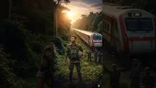 🚆 Indian Army Hero Saves Train from Falling | Real Hero Story | Army Jawan Brave Act #ai #shorts