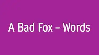 RWI - Purple Phonics Story 2 - A Bad Fox - words