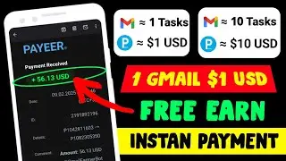 Gmail $1 USD Sell || PAYEER Payment Proof || Trusted 100% ✅ || Unlimited Gmail create Tricks
