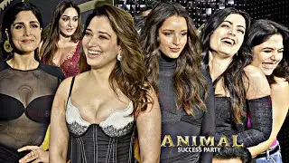 Rashmika Mandanna, Tripti Dimri, Saloni Batra, Tamannaah Bhatia at Animal Success Party