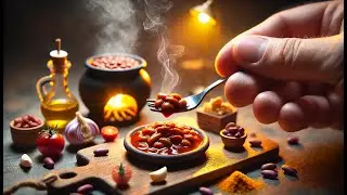 Miniature Pinto Bean Stew Recipe | Tiny Comfort Food with Tomato, Fried Onion & Spices