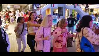 Conga line around the deck carnival