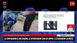 La TIRARON a un ZANJÓN para robarle la MOTO