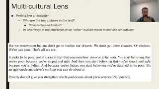 Reading with a multi  cultural lens