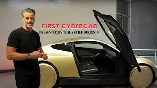 The FIRST Cybercab @ The Petersen! Presented by Tesla chief designer: (Franz von Holzhausen)