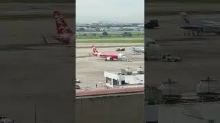 Thai AirAsia FD3116 bound for Hat Yai with HS-BBQ, Airbus A320-216 as seen from Don Mueang's Station