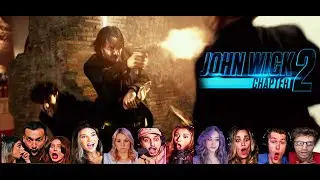 Top 6 YouTube Reactors STUNNED By John Wick 2 (2017) | Action-Packed Catacombs Gun Fight Compilation
