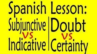 Spanish Lesson: Subjunctive vs Indicative (Doubt vs. Certainty)