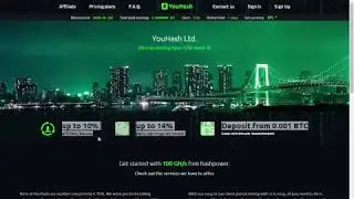 HOT AND NEW CLOUD MINING - YOU HASH - FREE 100 GHS POWER - REVIEW