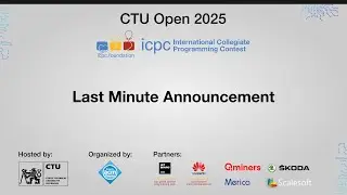 CTU Open 2025 Last Minute Announcement