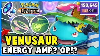 151,000 DAMAGE! VENUSAUR WITH ENERGY AMPLIFIER?!? OP?!? | Pokemon Unite