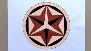 Geometric Star Pattern in Circle || Circle Geometric Pattern Art || Geometric Design || Learn & Art