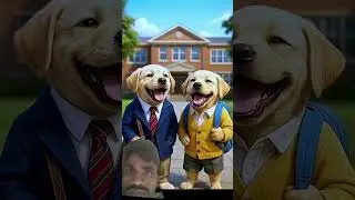 The cute Poor puppy hadn't school dress so, rich puppies teasing him #shorts #garbbingpuppy
