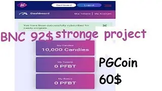 10000 CANDIES 30$  BNC Wallet 92$ / B One Payment round 2 dema Token and PGC 60$ Token