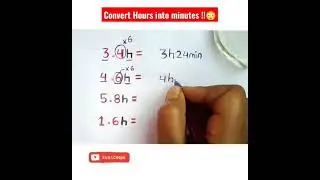 converting Hours into minutes 😳#short #viralshort #viralvideo #study #youtubeshorts #math #edu
