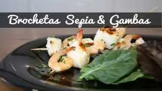 BROCHETAS MARISCO | BROCHETAS CAMARONES Y SEPIA