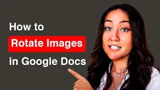 How to rotate image in google Docs