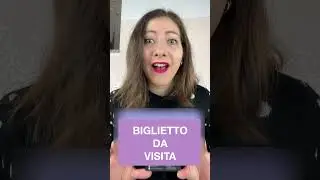 Cos'&egrave; un BIGLIETTO DA VISITA? Lezione di LESSICO italiano per Studenti Stranieri | Impara l'italiano