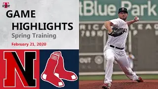 Northeastern Huskies vs. Boston Red Sox Highlights - February 21, 2020 (Spring Training)