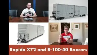 Rapido Trains HO Scale B-100-40 and X72 boxcars
