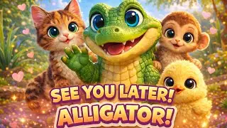 See You Later Alligator - Goodbye Song for Kids with Animals - Learn with Animals
