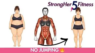 5-Minute Low Impact Cardio | No Jumping Fat Burn at Home