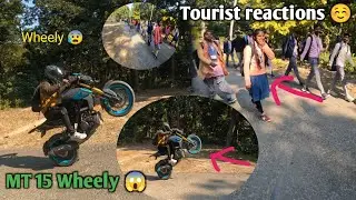 LAZZY BHAI MT 15 SE WHEELY MAR RAHA HAI 😱 | ME TRYING WHEELY ON NS 400 Z 😰 @lazzyyattri
