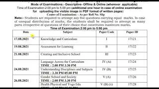 MDU B.Ed. 2nd Year Examination Datesheet 2021 || Official Confirmed Datesheet ||