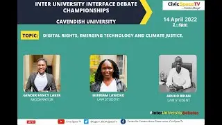 Cavendish University; Digital Rights, Emerging Technology & Climate Justice. #InterUniversityDebates